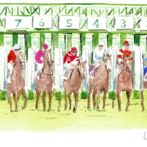 Chevaux au départ