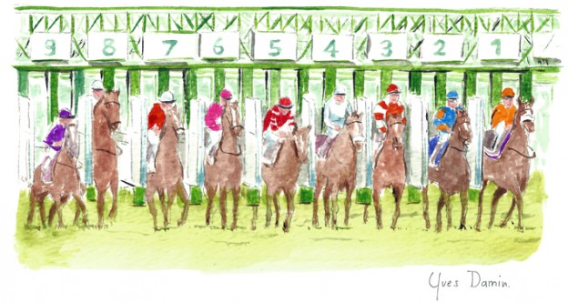 Chevaux au départ