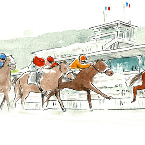 Course de chevaux à l'hippodrome