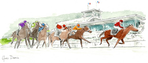 Course de chevaux à l'hippodrome