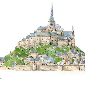 Aquarelle Mont T-Michel