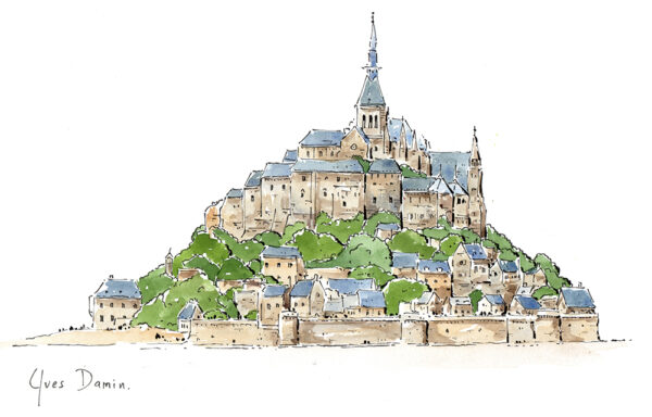 Aquarelle Mont T-Michel