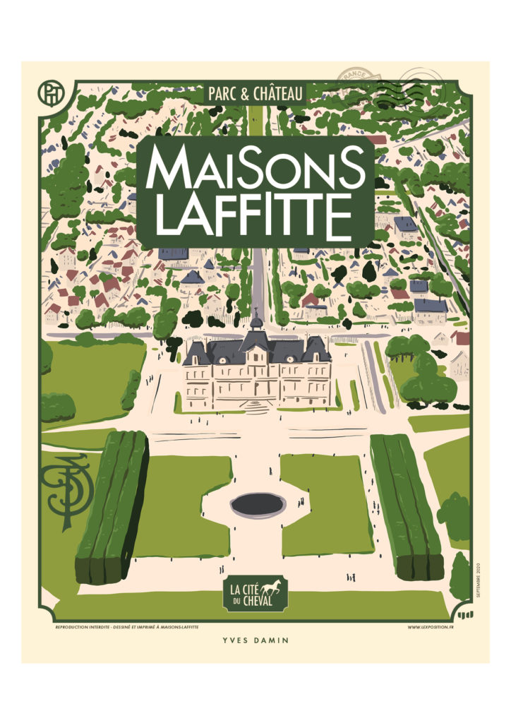 affiche en peinture digitale de Maisons-Laffitte