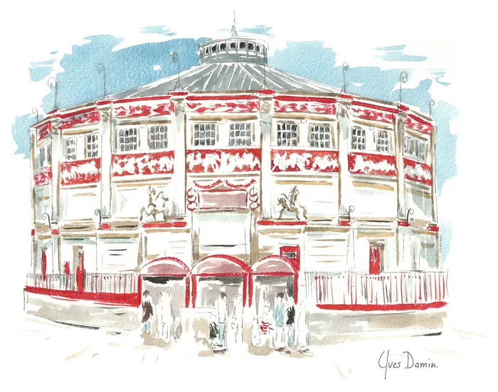 aquarelle du Cirque d'hiver