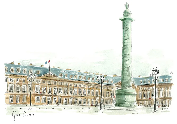 aquarelle de la Place Vendôme