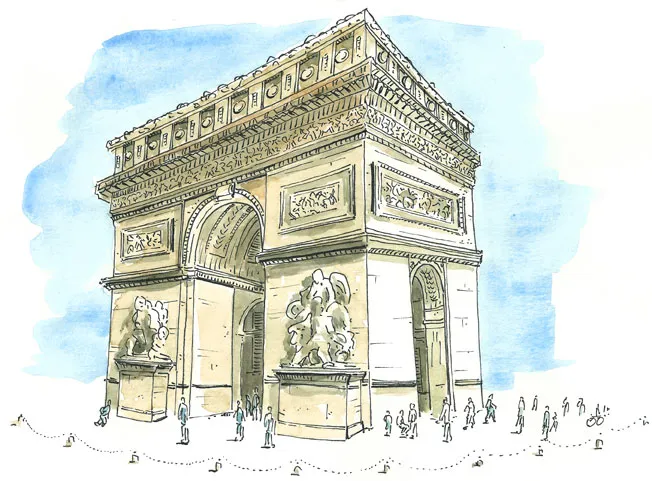 dessin de l'Arc de Triomphe