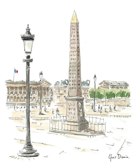 dessin de la Place de la Concorde