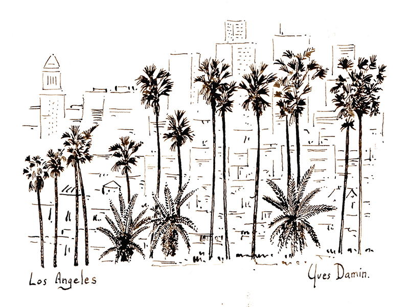 dessin de Beverly Hills à Los Angeles
