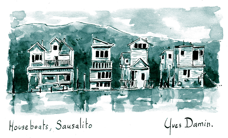 houseboats de Sausalito, California