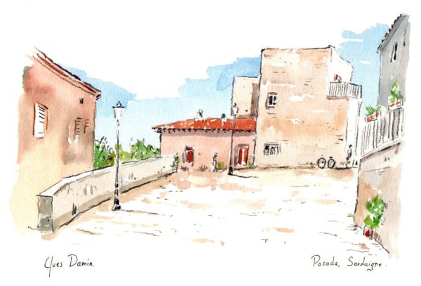 Italie, Sardaigne, village de Posada