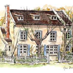 Maisons-Laffitte, la maison aux volets bleus
