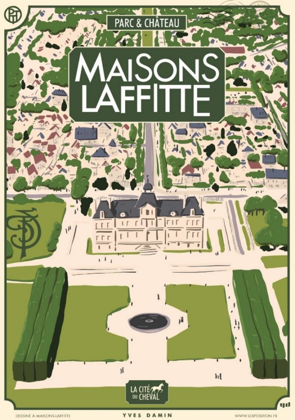 Carte postale vintage du Parc de Maisons-Laffitte